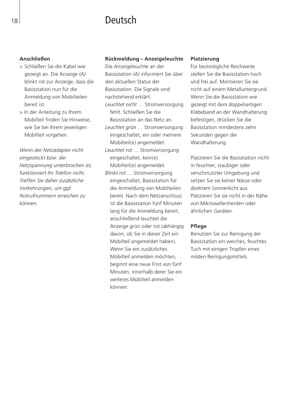 Deutsch | Bang & Olufsen BeoLine - User Guide User Manual | Page 18 / 32