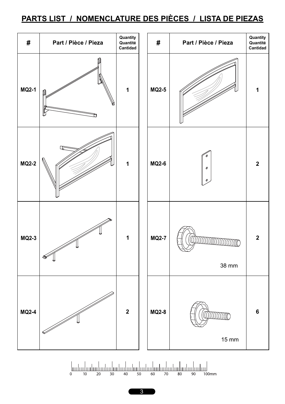 Bell'O B594KMB Queen Size User Manual | Page 3 / 8
