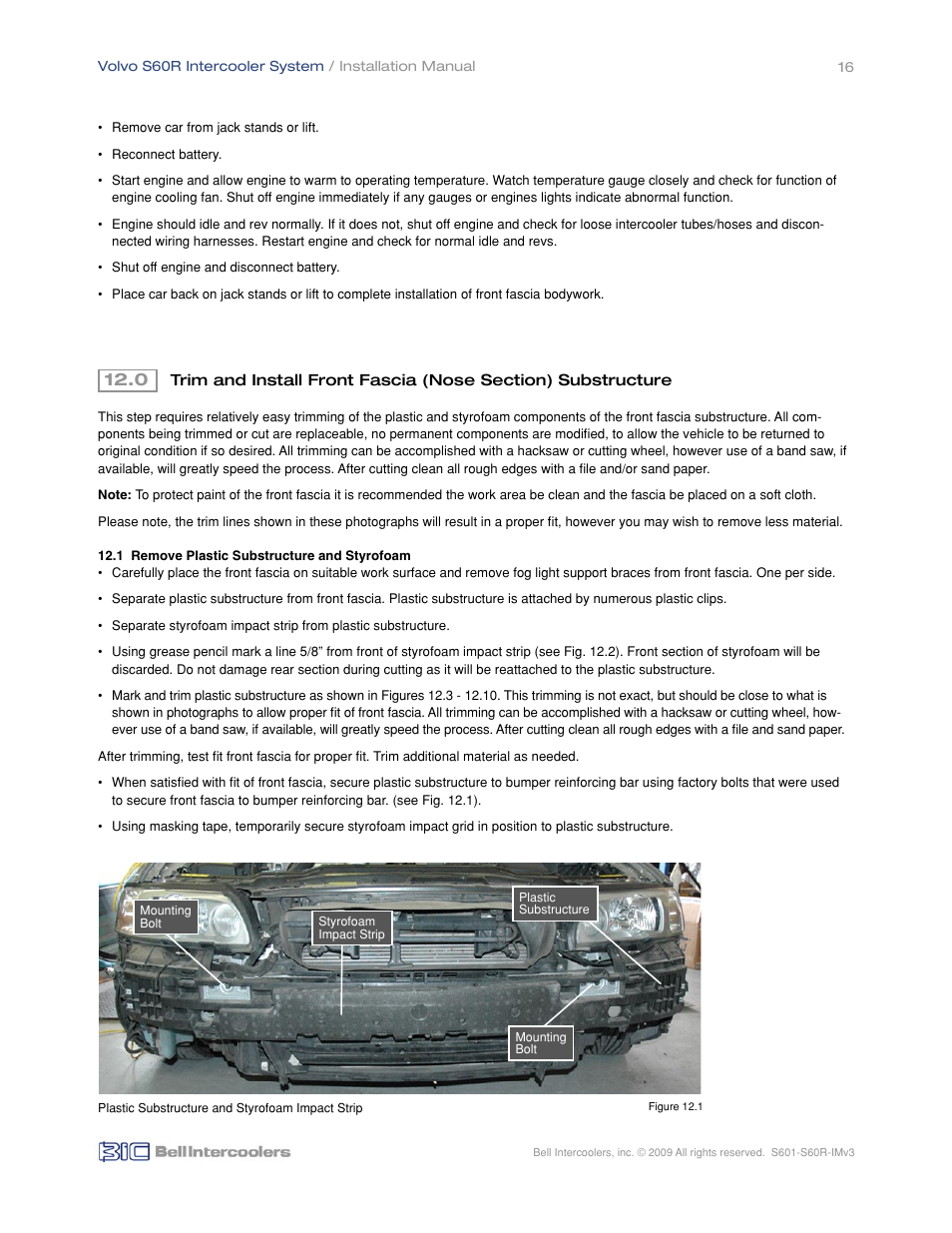 BIC Volvo S60R Front Mount Intercooler System User Manual | Page 18 / 24