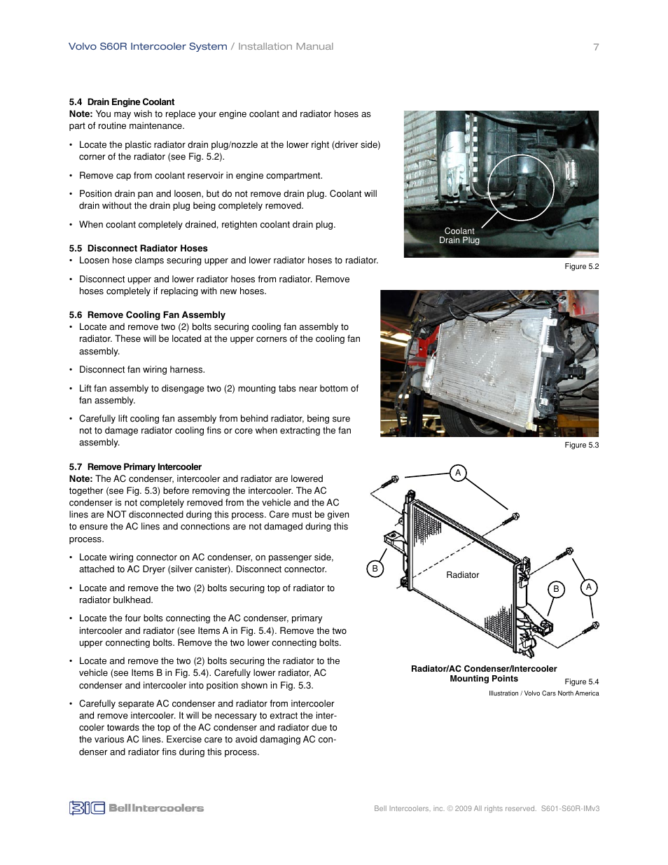 BIC Volvo S60R Front Mount Intercooler System User Manual | Page 9 / 24