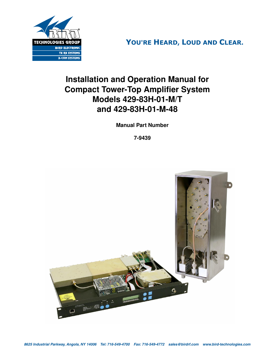 Bird Technologies 429-83H-01 Series-Manual User Manual | 48 pages