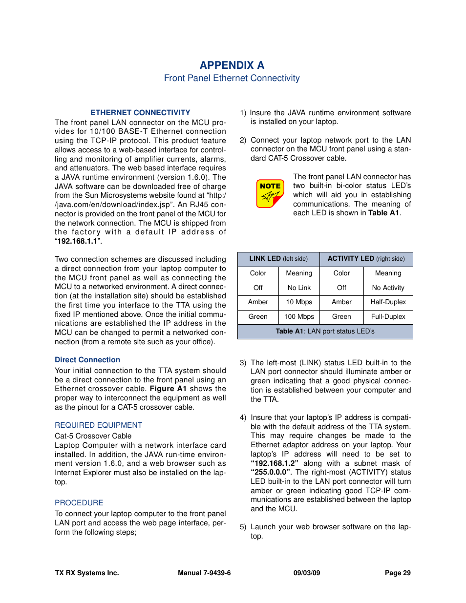 Appendix a | Bird Technologies 429-83H-01 Series-Manual User Manual | Page 37 / 48