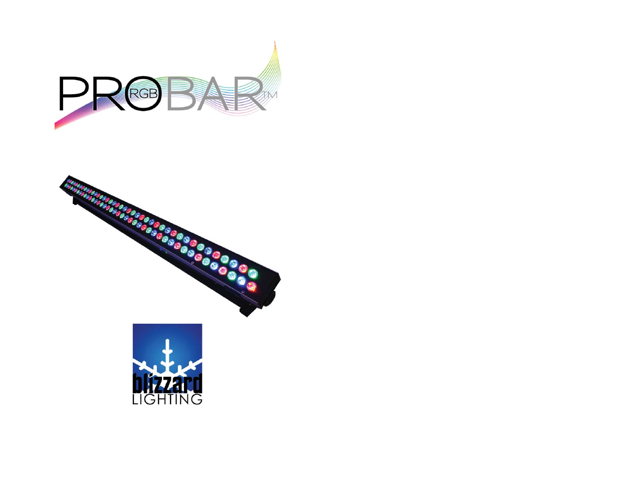 Blizzard Lighting RGB ProBar User Manual | 10 pages