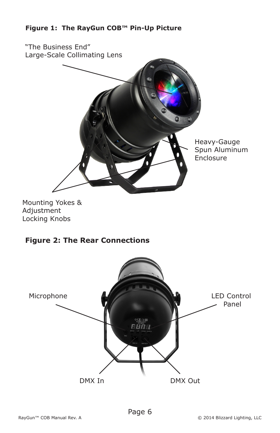 Blizzard Lighting COB Raygun User Manual | Page 6 / 20