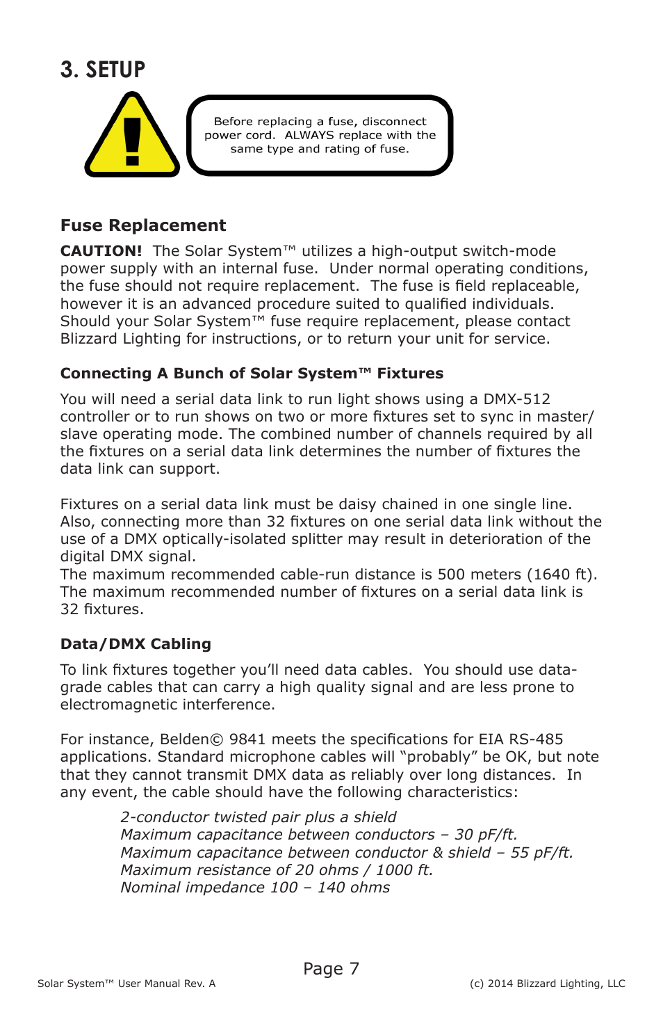 Setup, Page 7 | Blizzard Lighting Solar System User Manual | Page 7 / 20