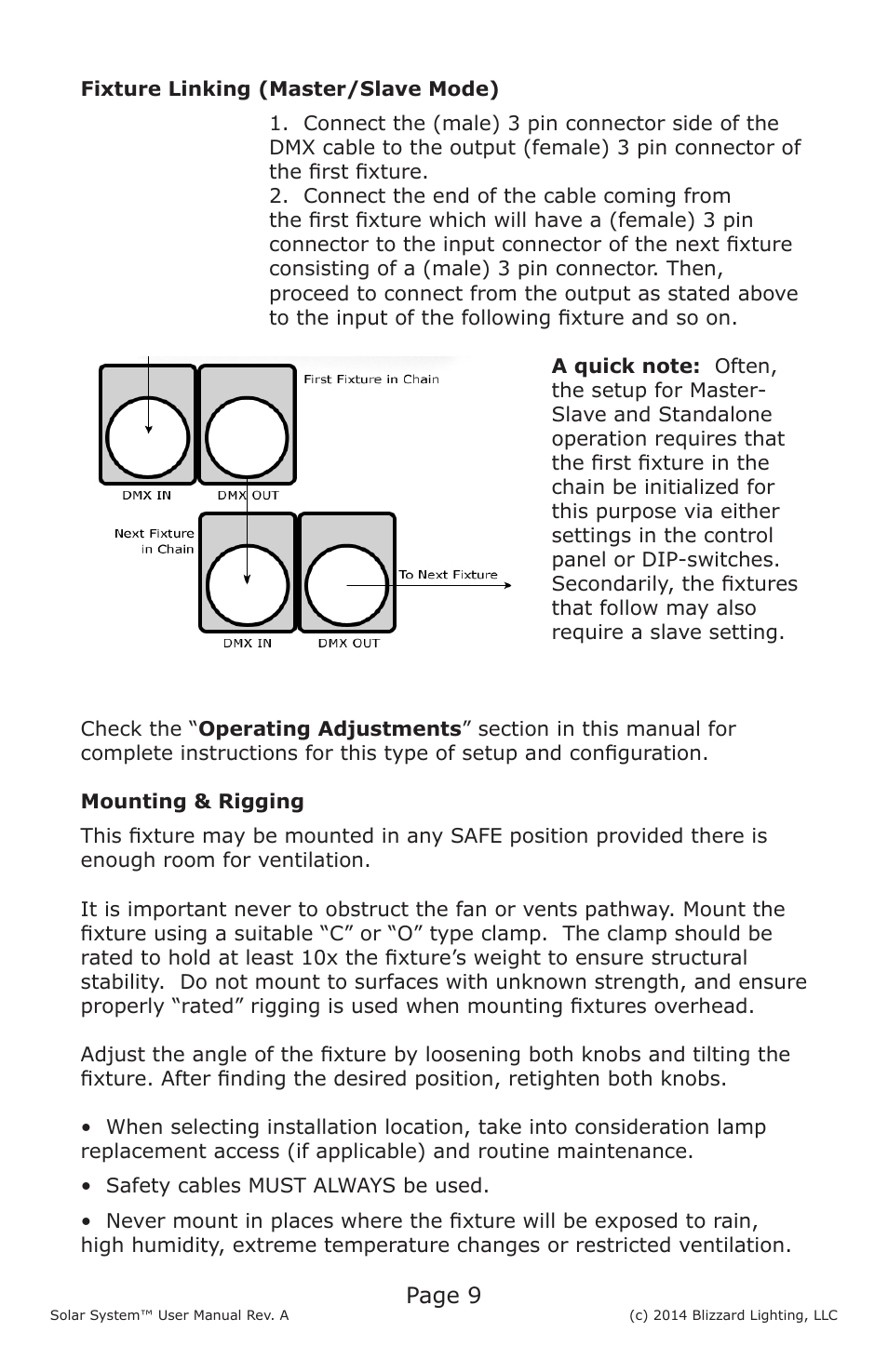 Page 9 | Blizzard Lighting Solar System User Manual | Page 9 / 20