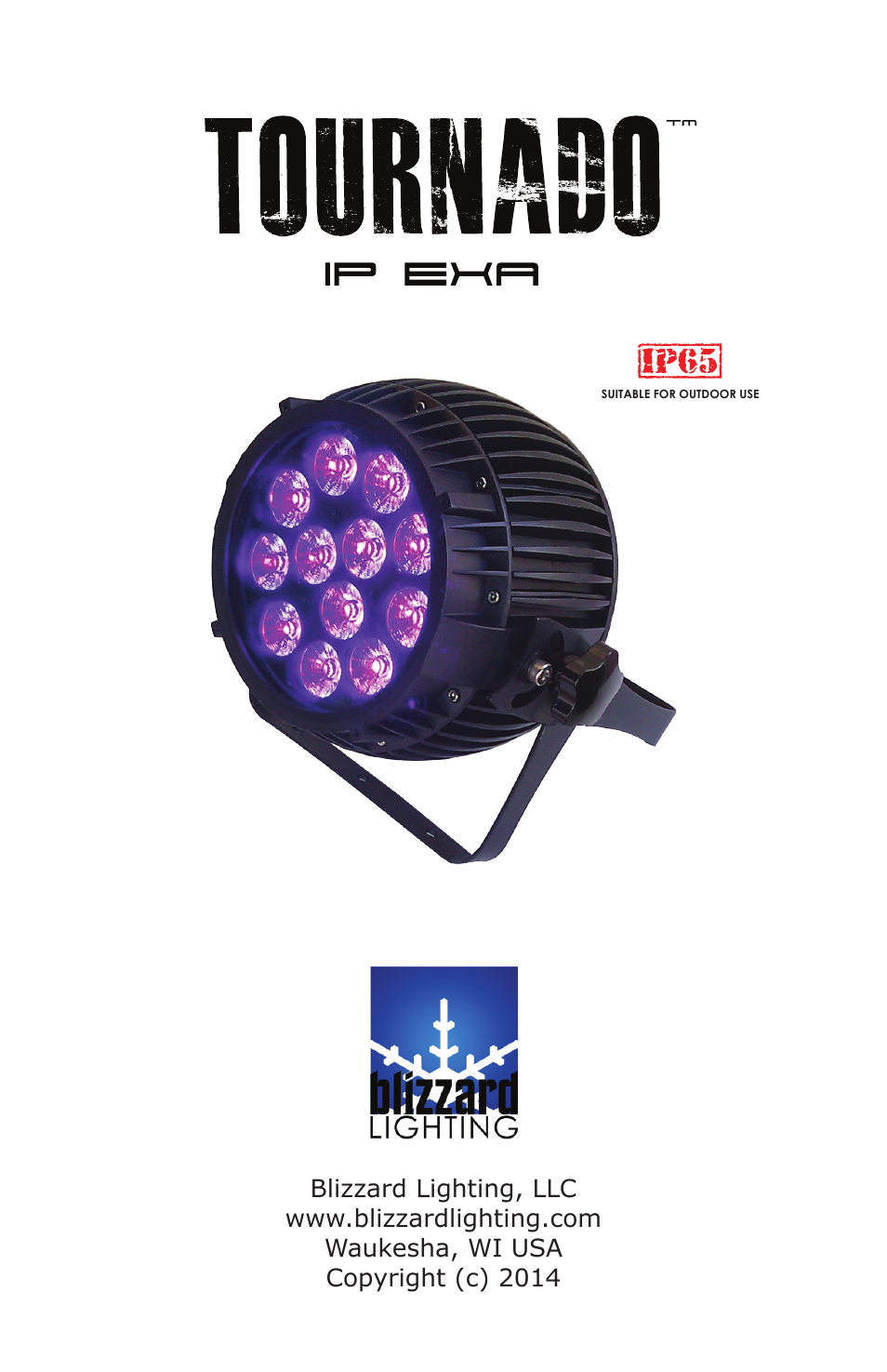 Blizzard Lighting TOURnado IP EXA User Manual | 20 pages