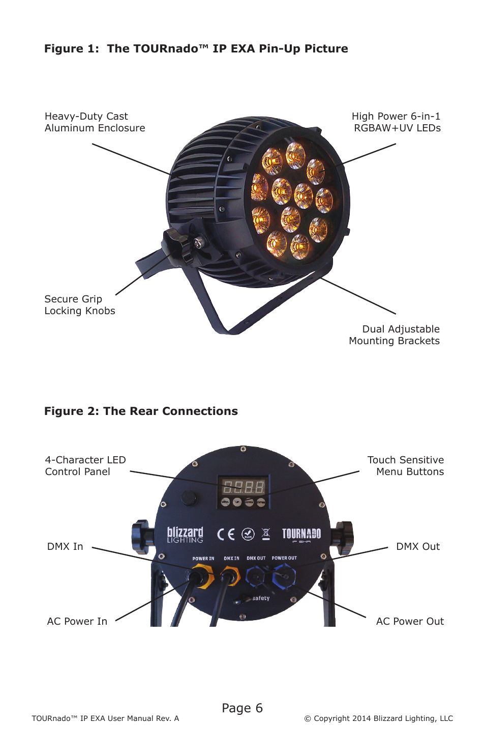 Page 6 | Blizzard Lighting TOURnado IP EXA User Manual | Page 6 / 20