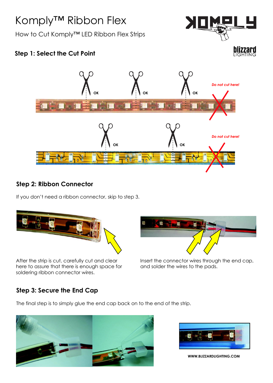 Blizzard Lighting Komply Ribbon Flex User Manual | 1 page