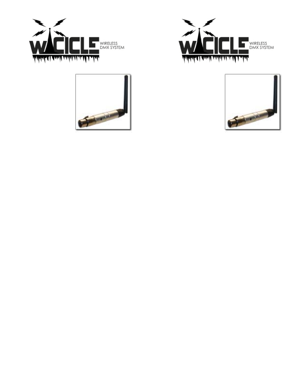 Blizzard Lighting wiCICLE Wireless DMX System User Manual | 2 pages