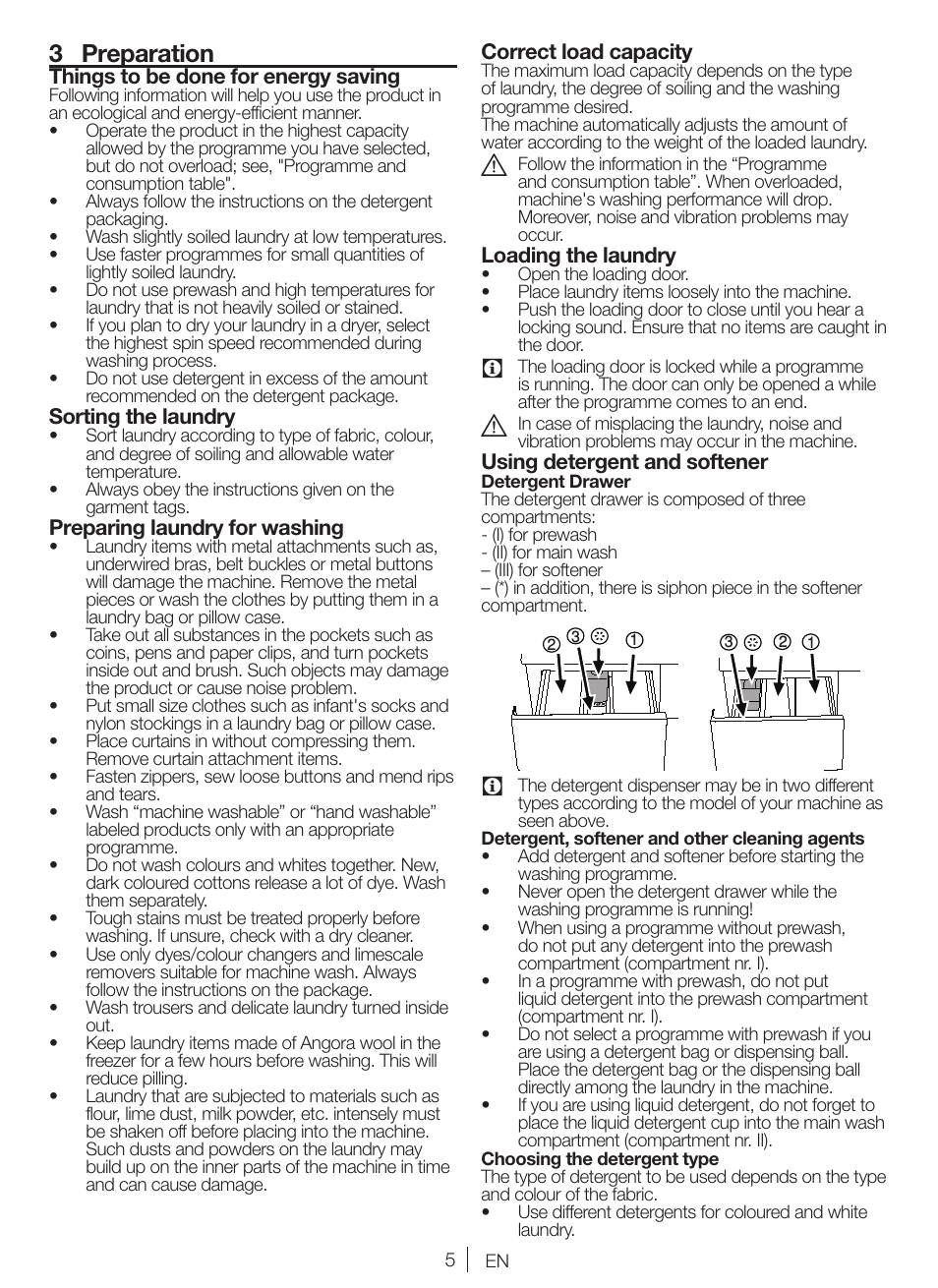 3 preparation | Blomberg WNF 9447 ACE20 User Manual | Page 5 / 70