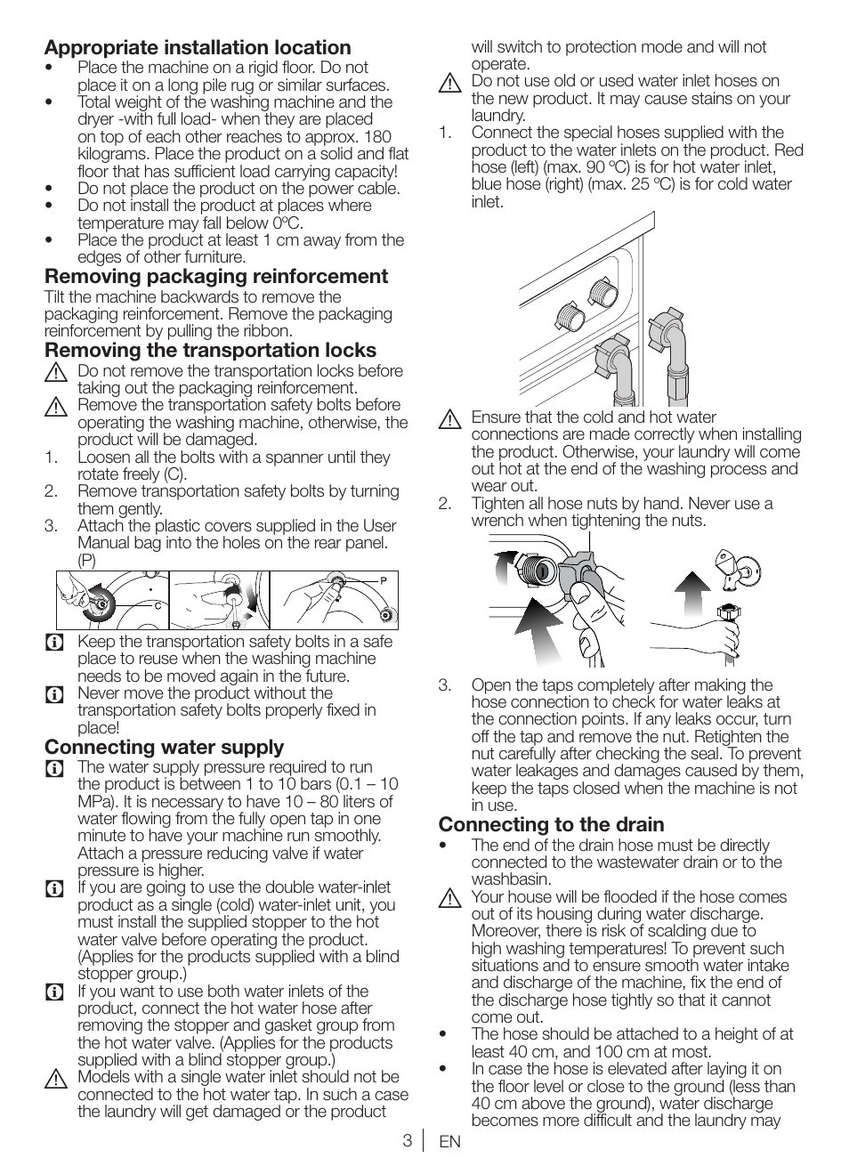 Blomberg WNF 8447 RCE30 User Manual | Page 3 / 71