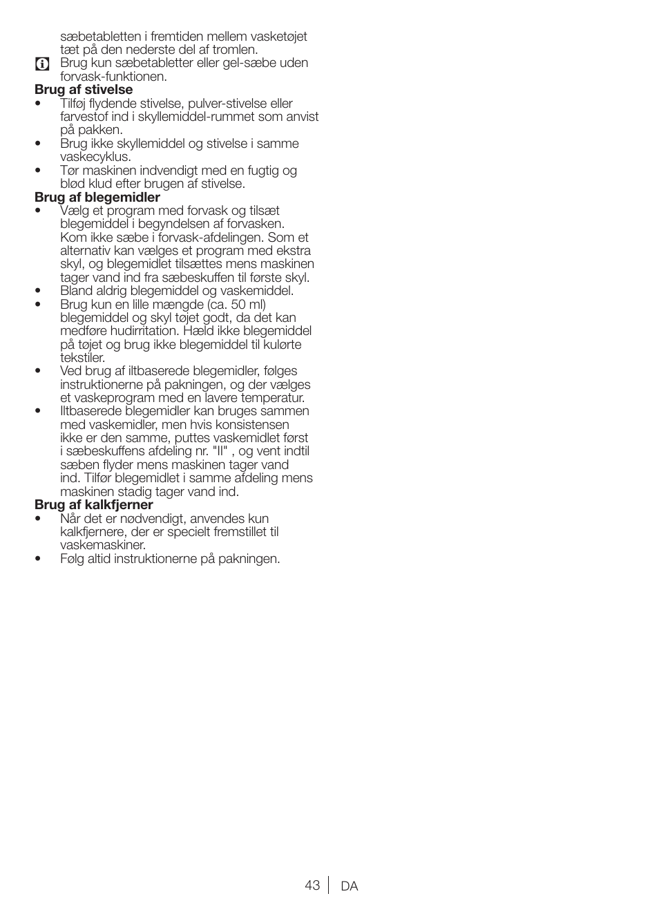 Blomberg WNF 8447 RCE30 User Manual | Page 43 / 71