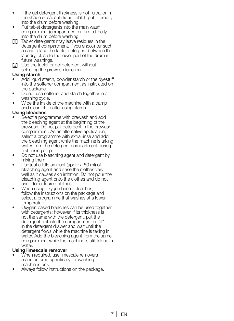 Blomberg WNF 8447 RCE30 User Manual | Page 7 / 71