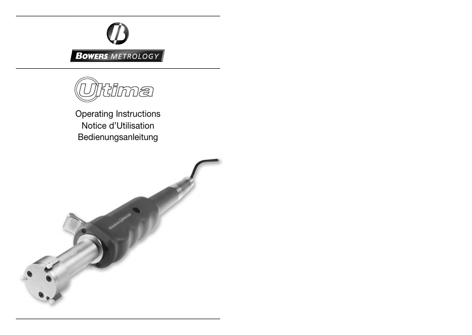 Bowers Group Ultima Bore Gauge User Manual | 7 pages