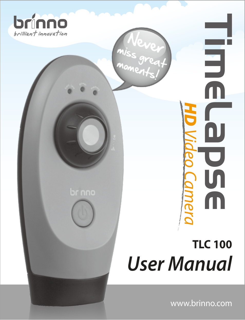 Brinno TLC100 User Manual | 16 pages