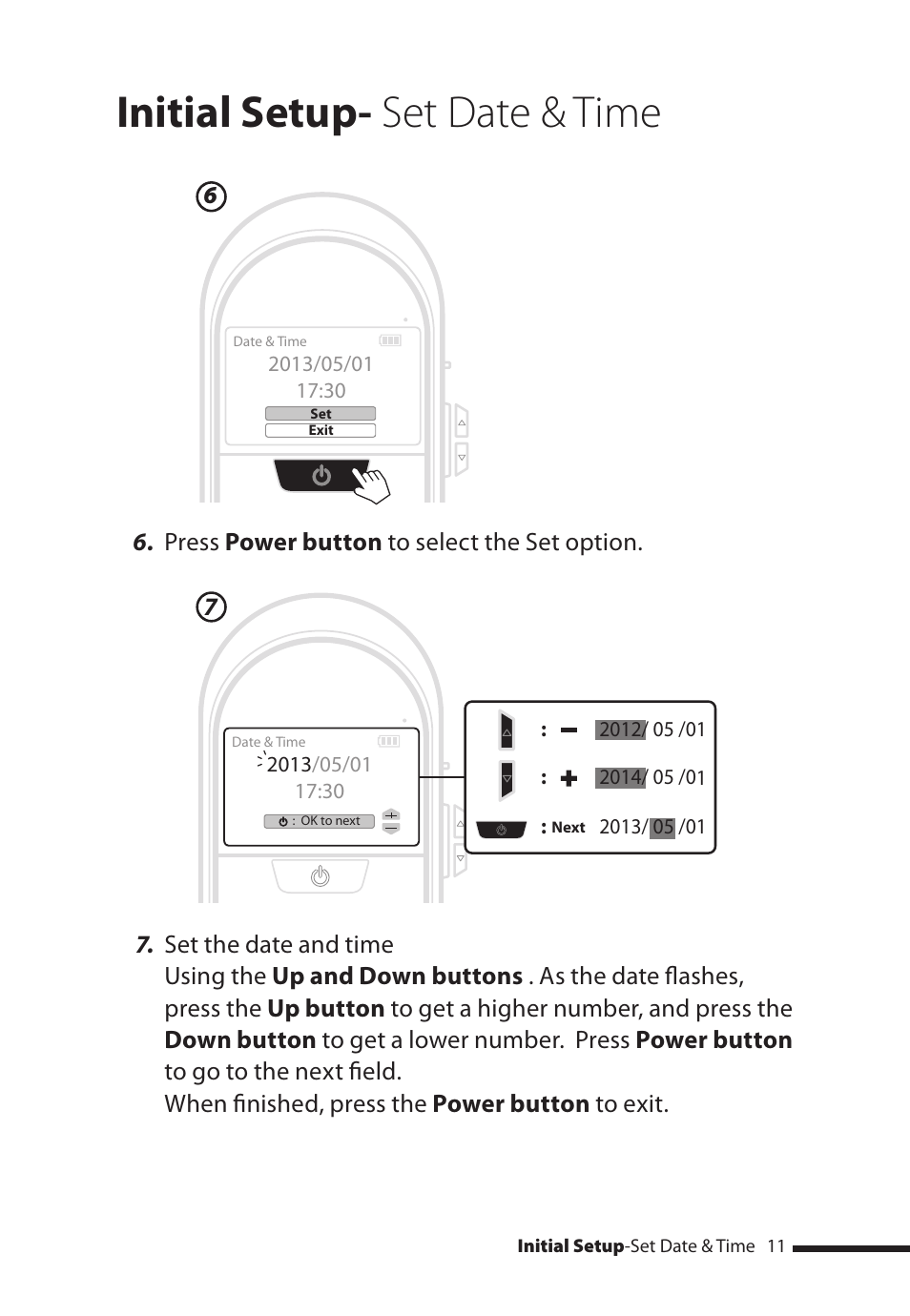 Initial setup- set date & time | Brinno PHV MAC User Manual | Page 11 / 32