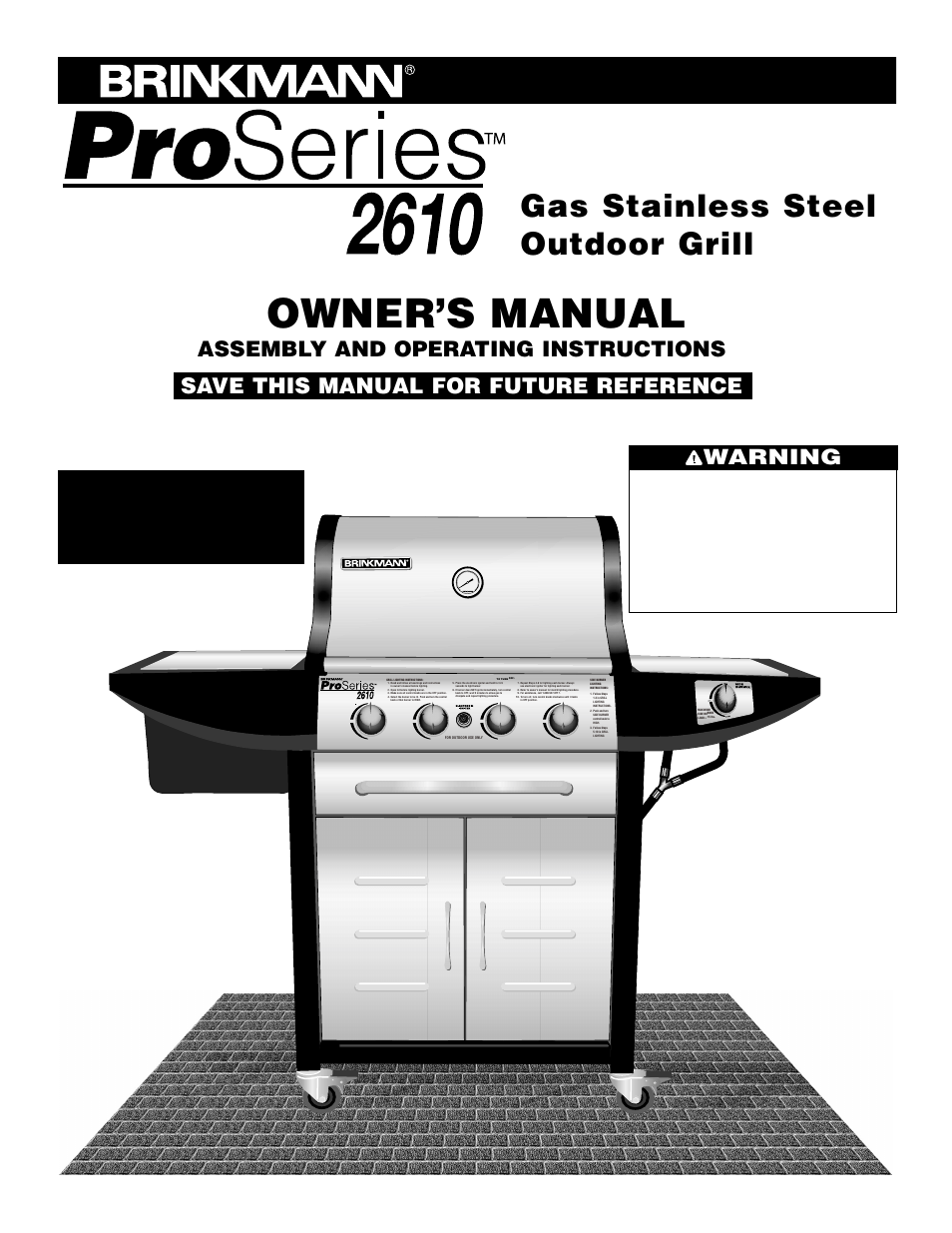 Brinkmann 2610 Series User Manual | 32 pages