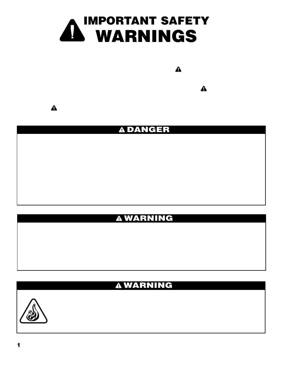 Warnings, Important safety, Danger | Warning | Brinkmann 2610 Series User Manual | Page 2 / 32