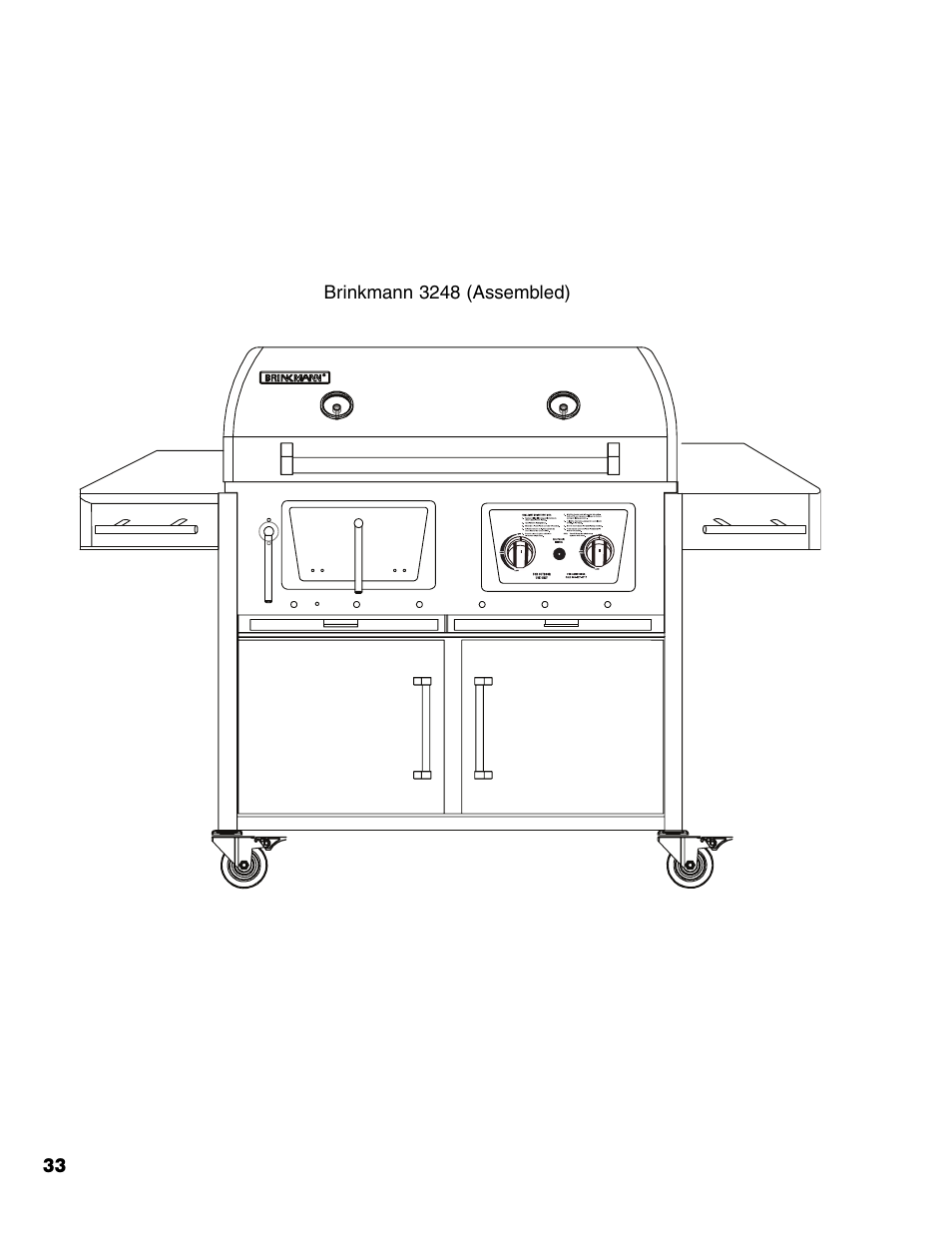 Brinkmann Charcoal/Gas Grill User Manual | Page 34 / 68