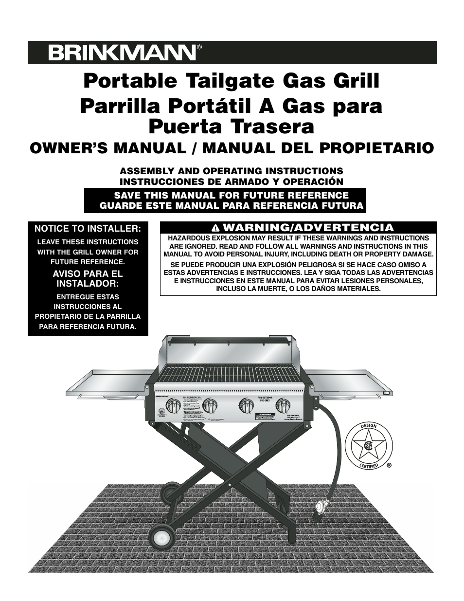 Brinkmann Portable Tailgate Gas Grill User Manual | 52 pages