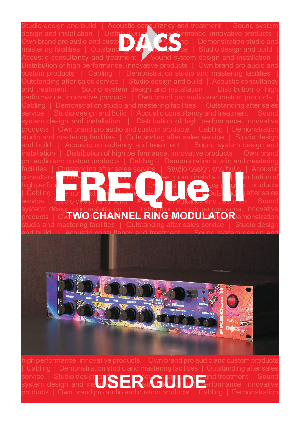 DACS Audio FREQue II User Manual | 8 pages