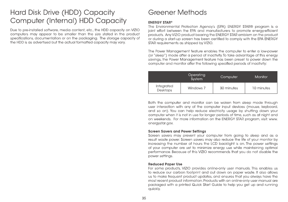 Greener methods | Vizio CA24-A4 - Quickstart Guide User Manual | Page 37 / 40