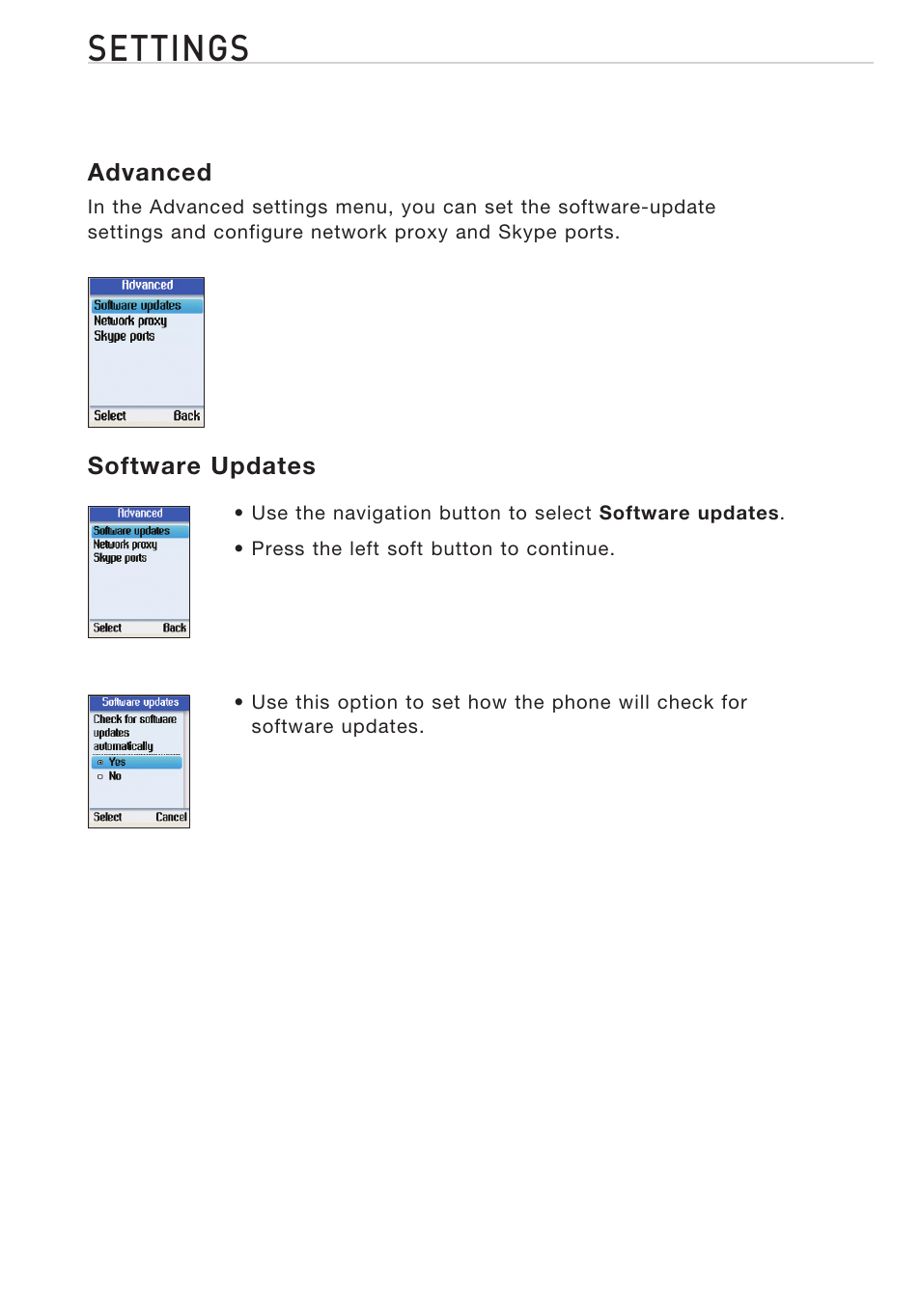 Settings | Belkin Desktop Internet Phone F1PP010EN-SK User Manual | Page 41 / 47