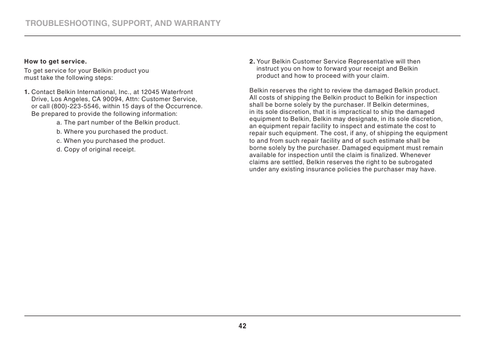 Belkin N300 User Manual | Page 44 / 50