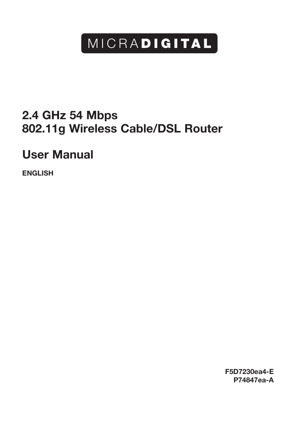 English | MicraDigital P74847ea-A User Manual | Page 3 / 182