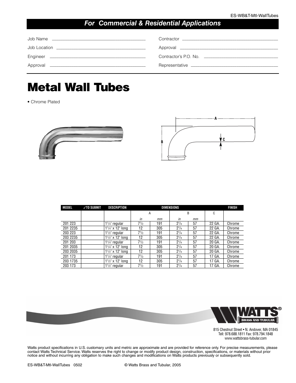 Watts 203 2235 User Manual | 1 page