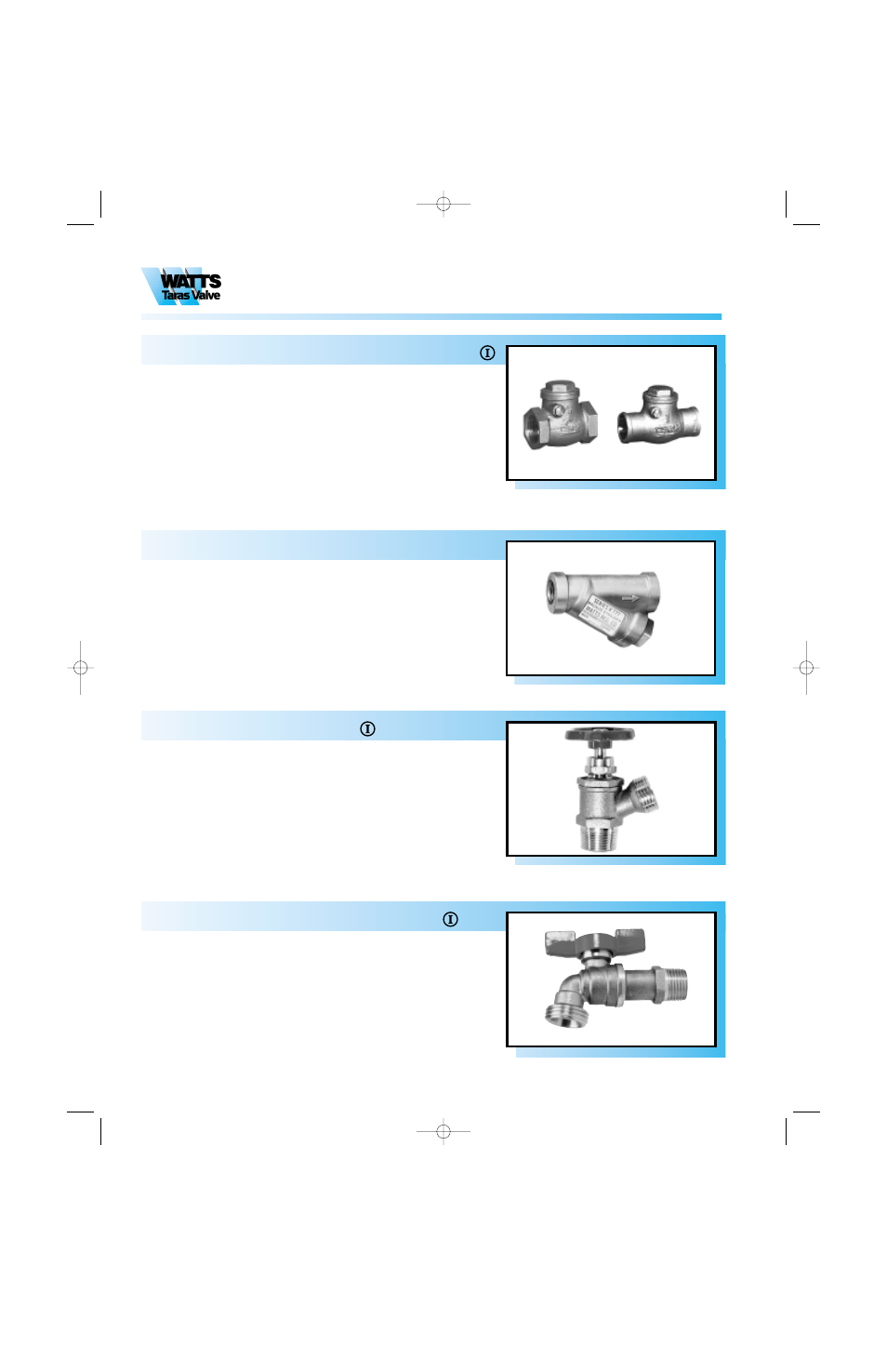 Plumbing specialties, Series wcv/wcvy, Series 777 | Series bd, Series bd-qt, Brass swing check valves, Bronze wye-pattern strainers, Brass boiler drains, Quarter-turn boiler drains | Watts Divertaflo M9500 Series User Manual | Page 10 / 12
