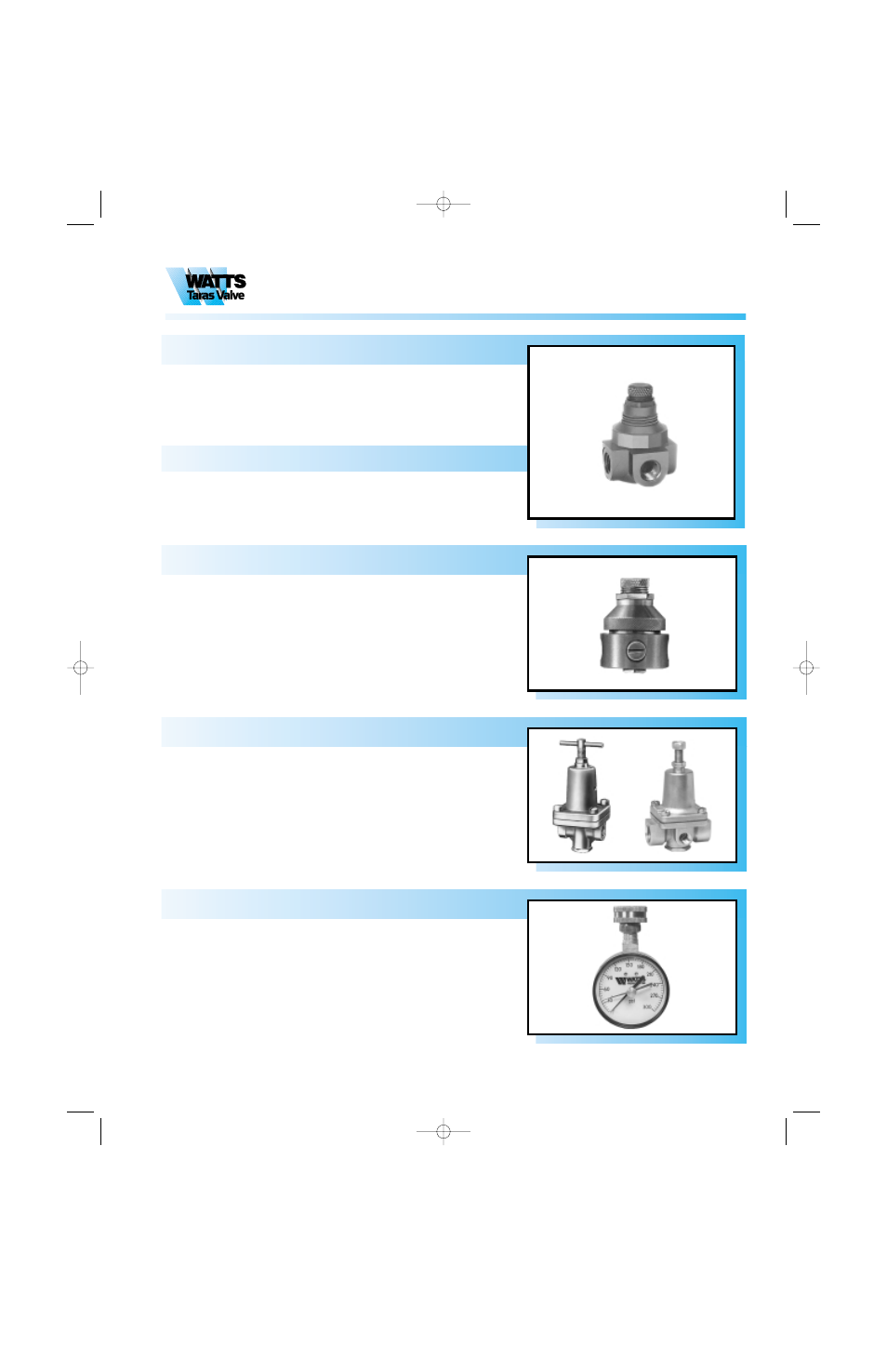 Water pressure regulators, Series p50, Series p60 | Series 560, Series 26a, 263a, Miniature pressure regulator, Pressure regulator, Water pressure test gauge | Watts Divertaflo M9500 Series User Manual | Page 7 / 12