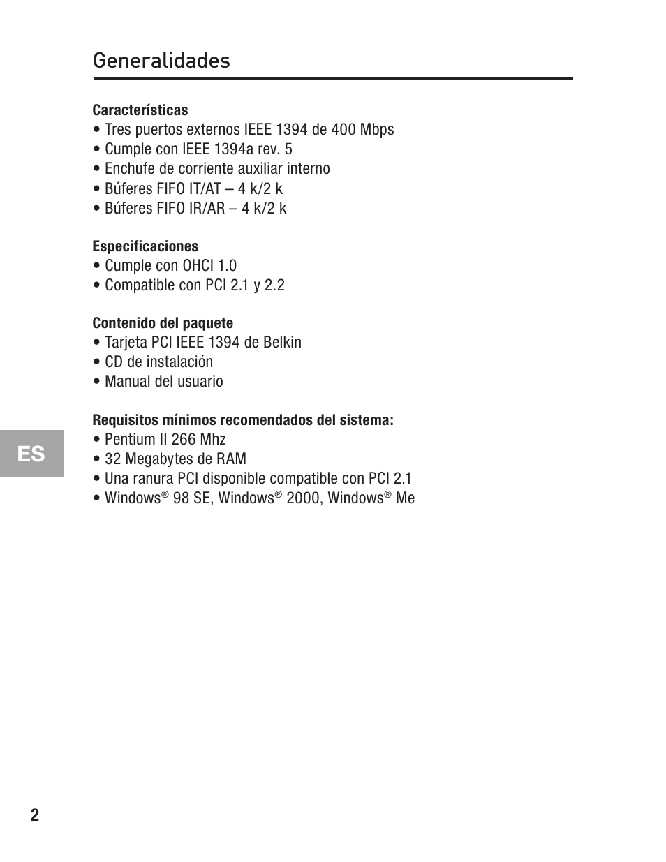 Belkin FIREWIRE F5U503 User Manual | Page 78 / 112