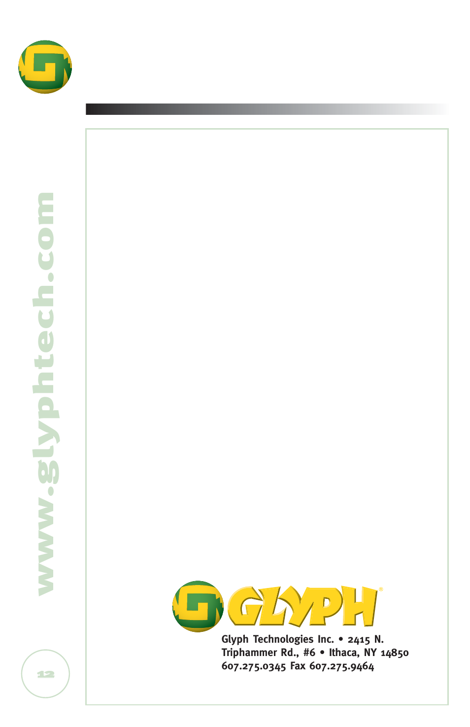 Glyph Ultra Wide Hard Drive User Manual | Page 12 / 12