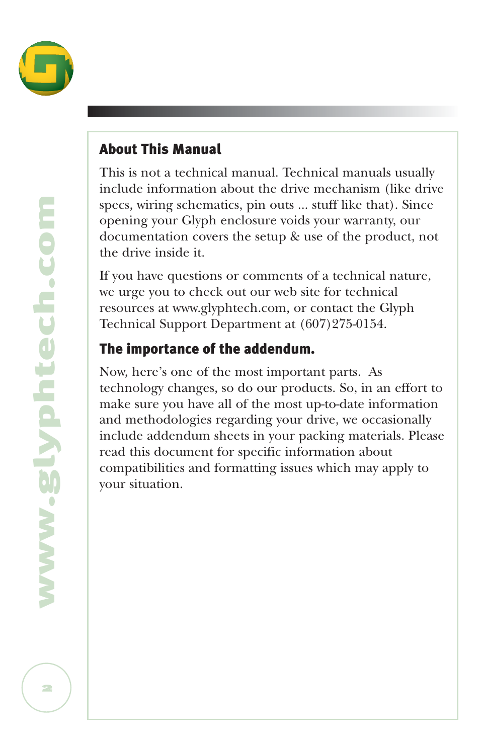 Glyph Ultra Wide Hard Drive User Manual | Page 2 / 12