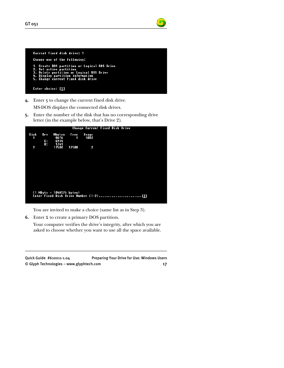 Glyph GT 051 User Manual | Page 19 / 30