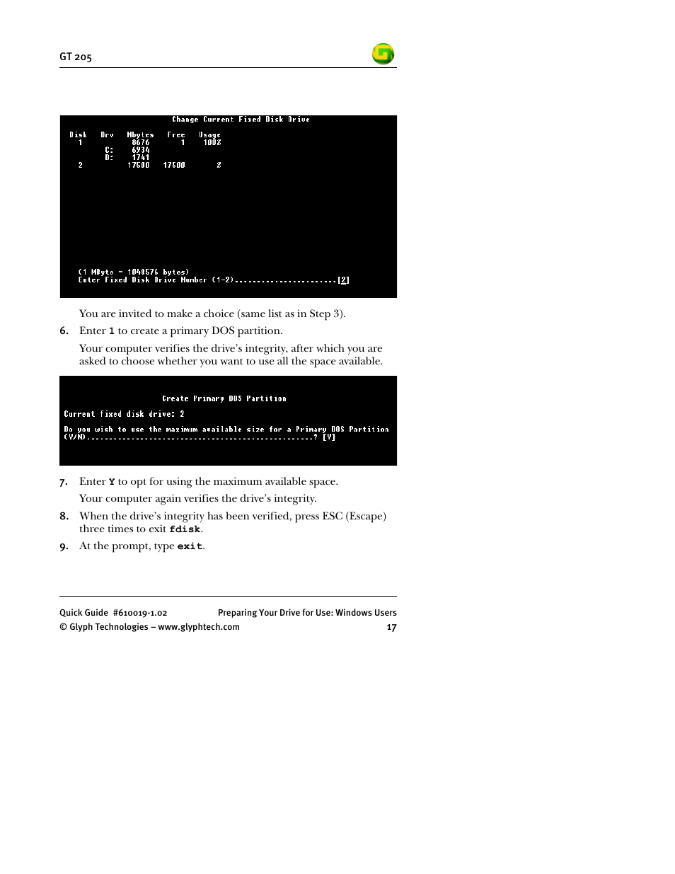 Glyph GT 205 User Manual | Page 19 / 30