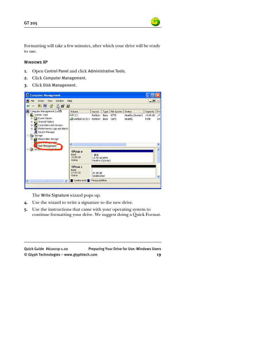 Glyph GT 205 User Manual | Page 21 / 30