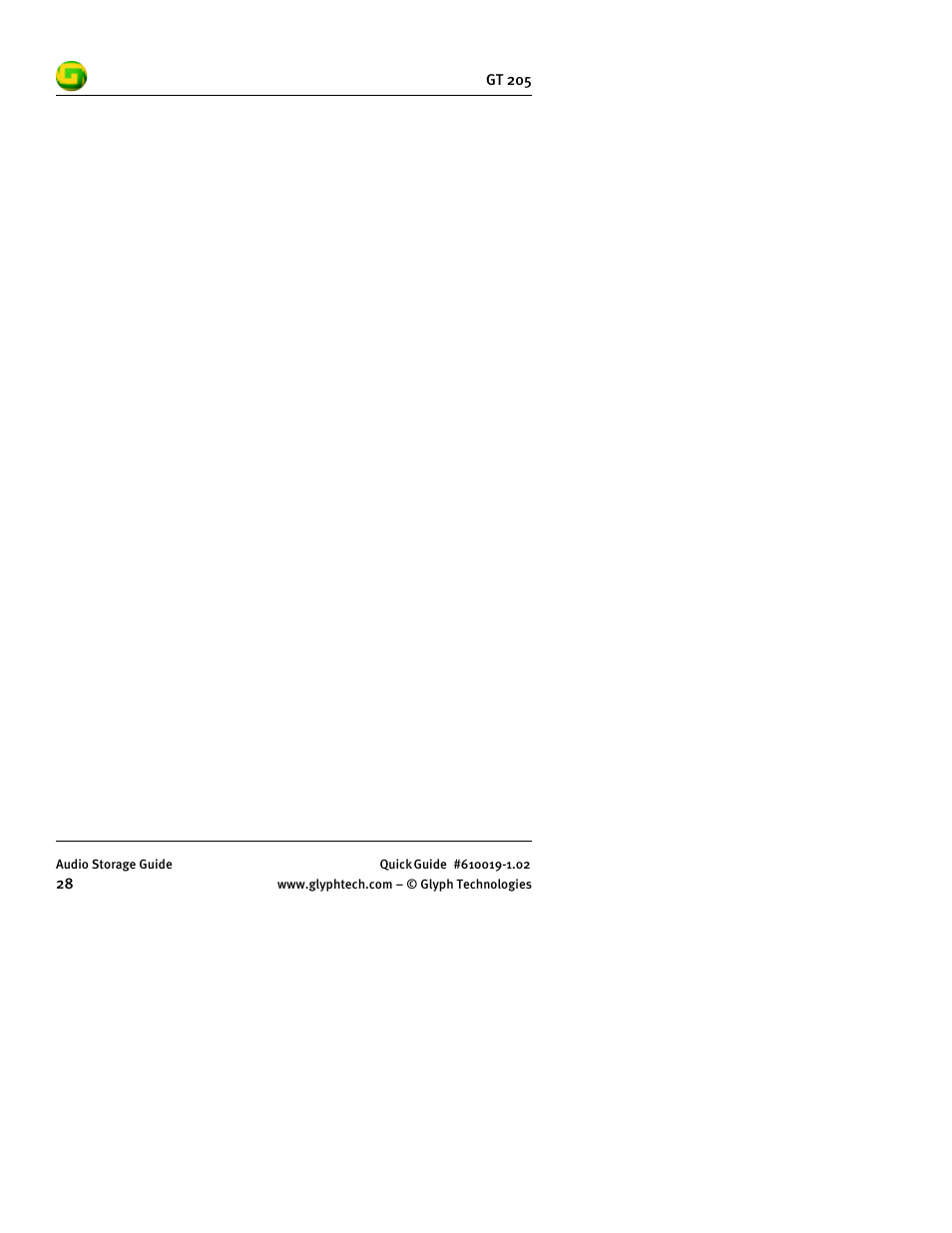 Glyph GT 205 User Manual | Page 30 / 30