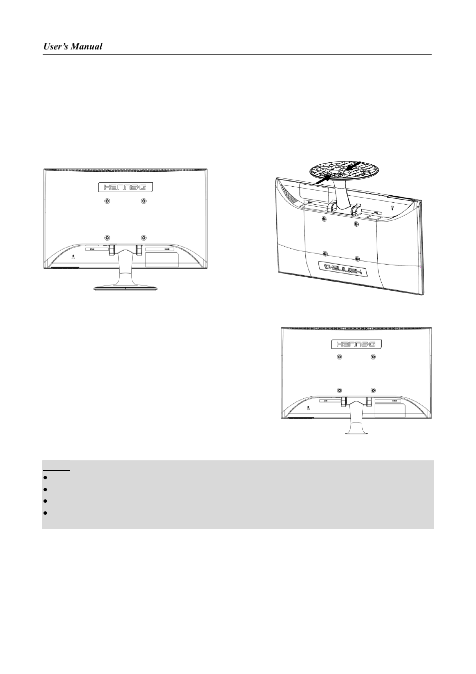 Setting the monitor on the wall | Hanns.G HL195 User Manual | Page 10 / 23