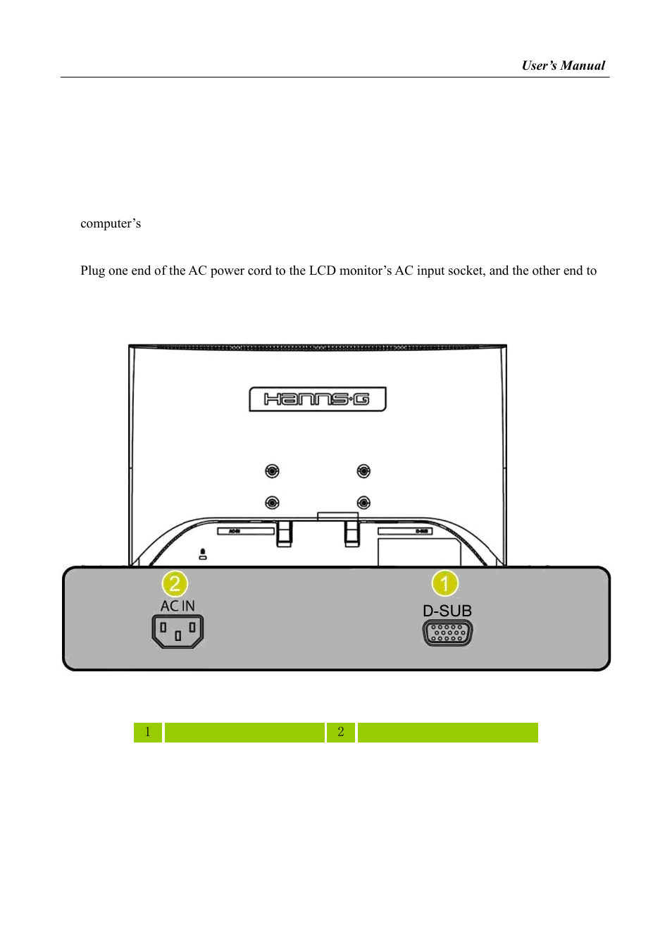 Making connections | Hanns.G HL195 User Manual | Page 11 / 23