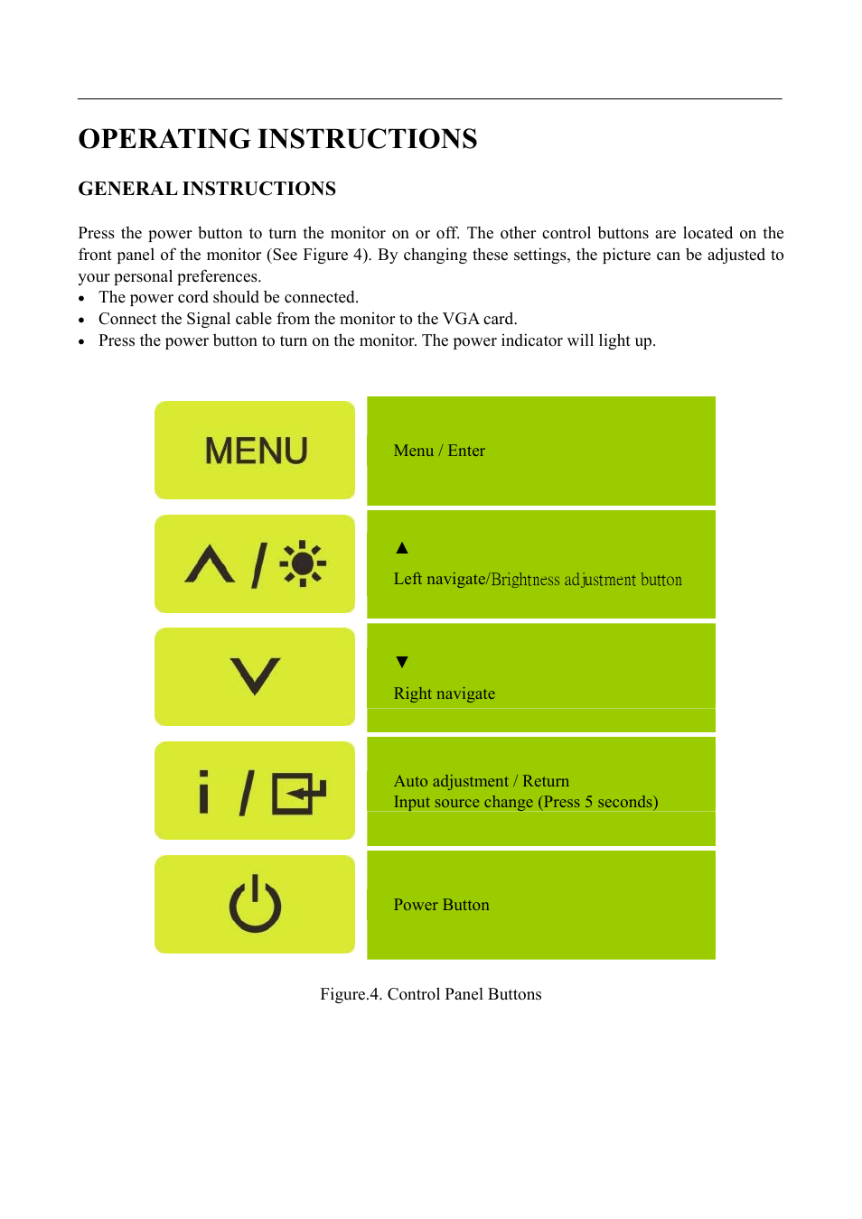 General instructions, Operating instructions | Hanns.G HS233 User Manual | Page 12 / 21