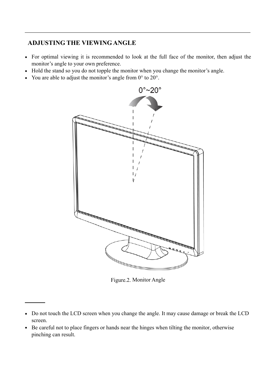 Adjusting the viewing angle | Hanns.G HH251 User Manual | Page 9 / 21