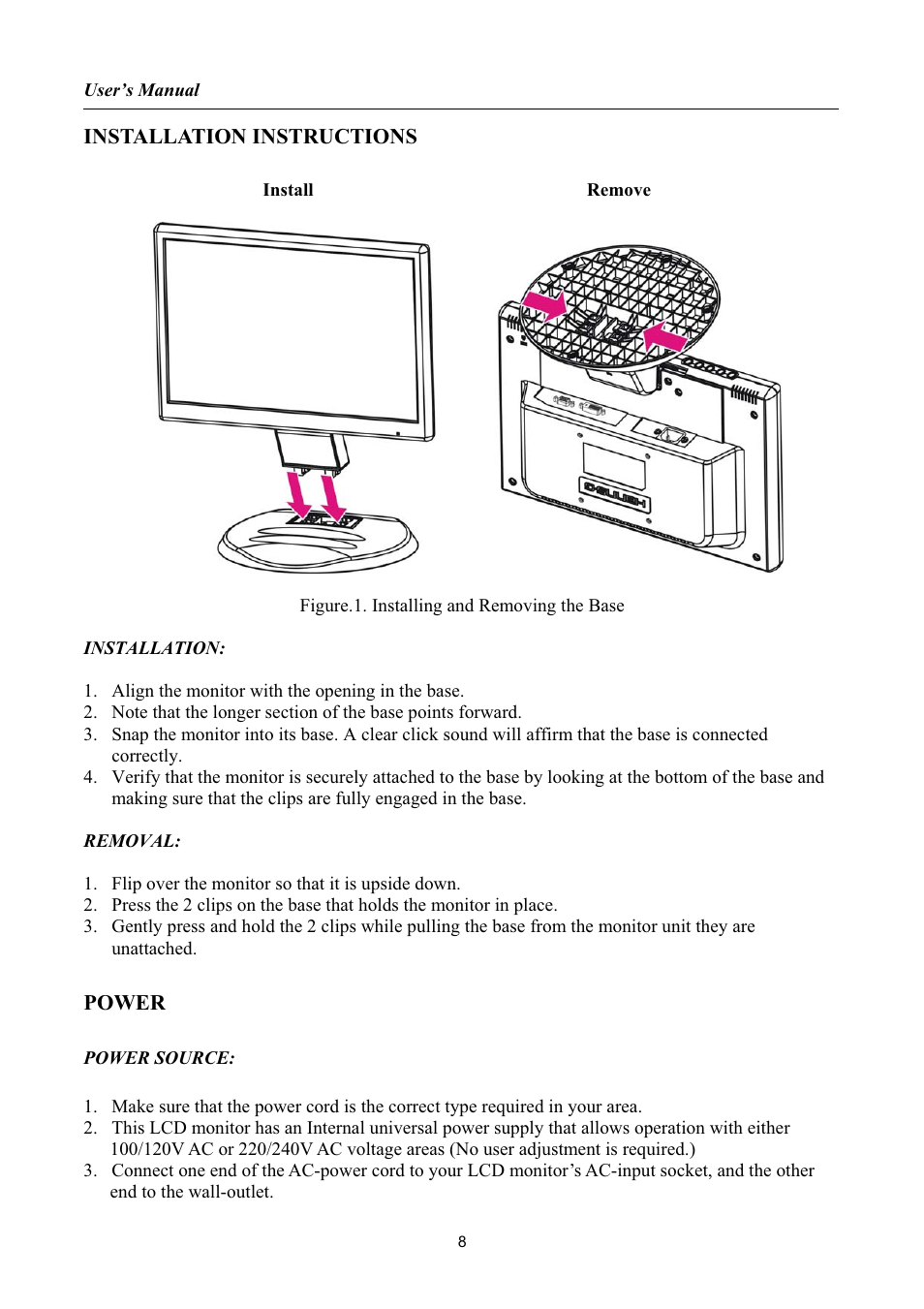 Hanns.G HW173 User Manual | Page 8 / 20