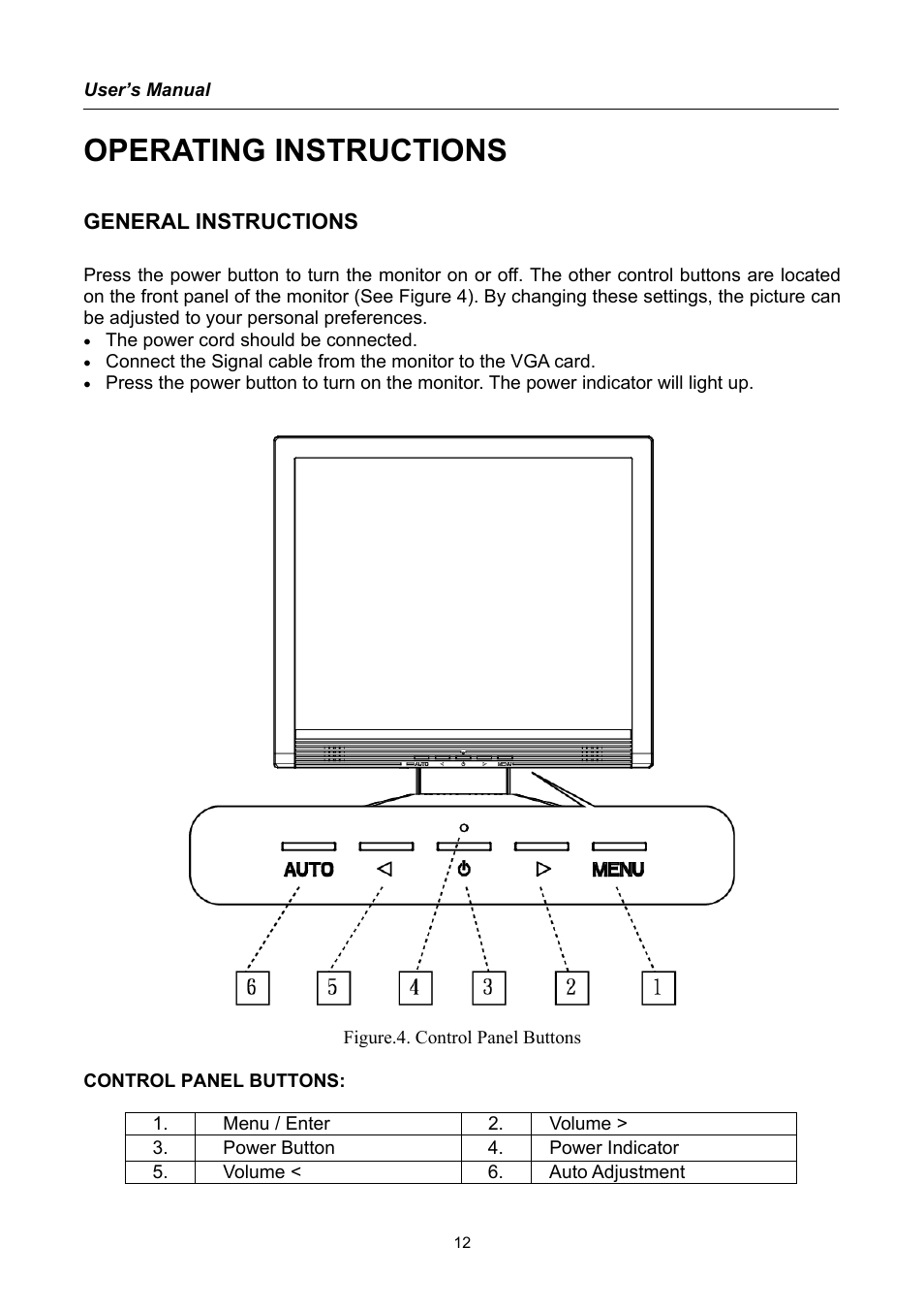 Operating instructions, General instructions | Hanns.G HC194 User Manual | Page 12 / 20