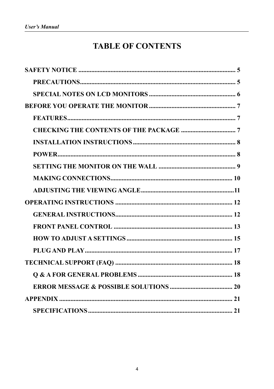 Hanns.G HK162 User Manual | Page 4 / 21