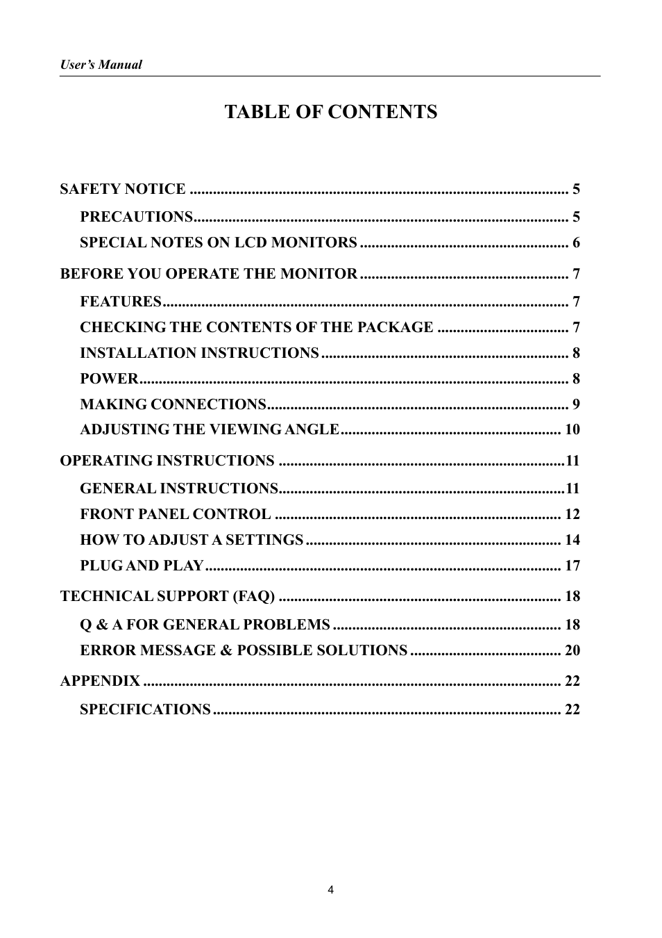 Hanns.G HH192 User Manual | Page 4 / 22