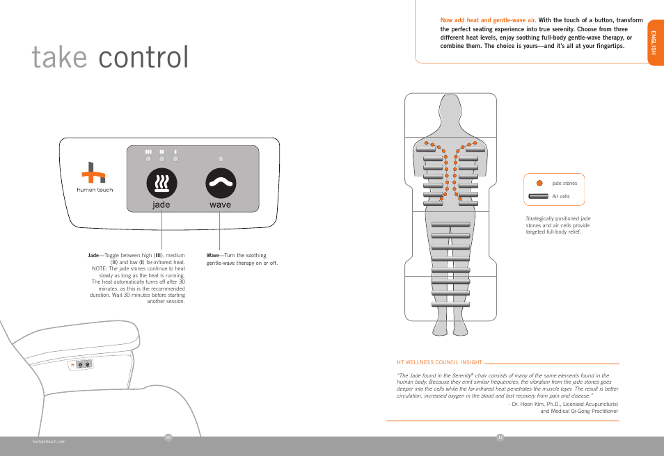 Take control | Human Touch PC-086 Perfect Chair User Manual | Page 7 / 24