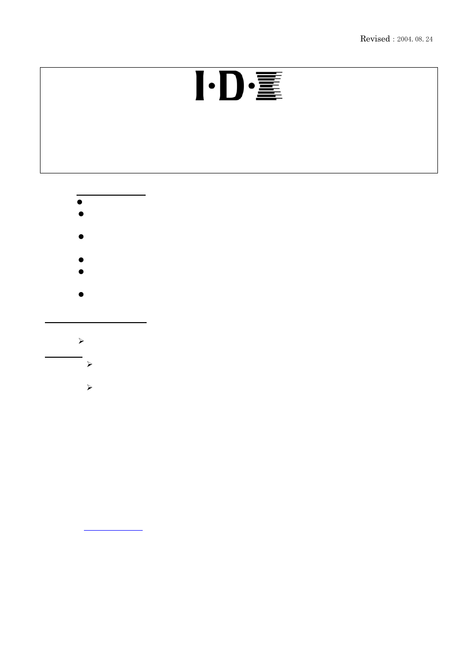 IDX SD-1E User Manual | 1 page